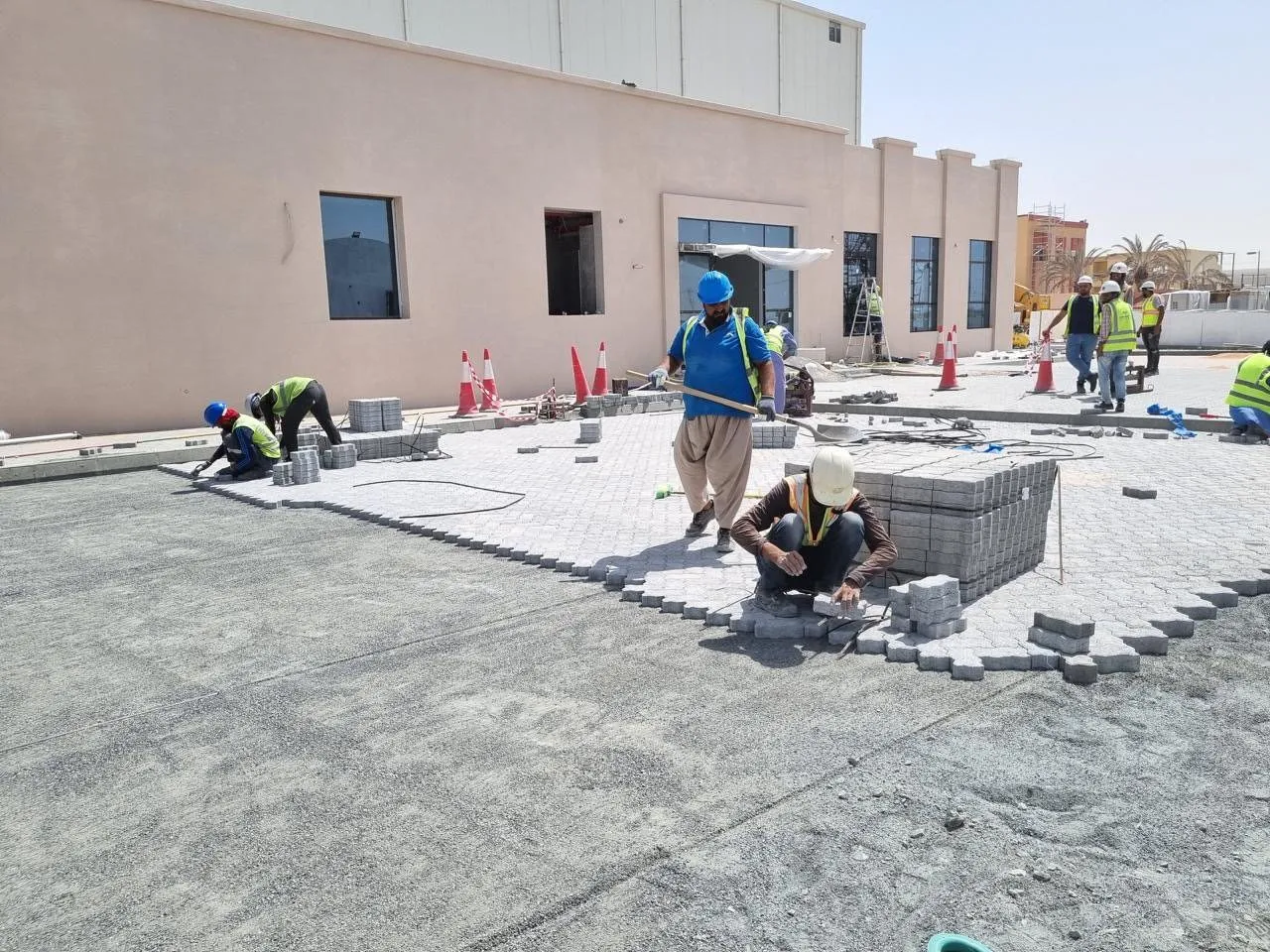 Outdoor courtyard paving