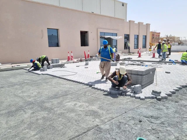 Outdoor courtyard paving