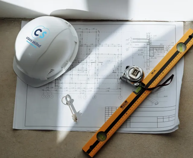 Safety helmet on site