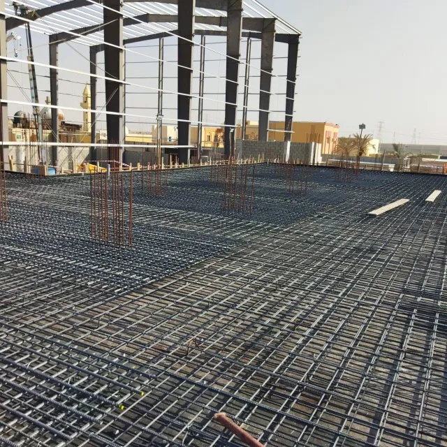 Concrete slab and reinforcement works